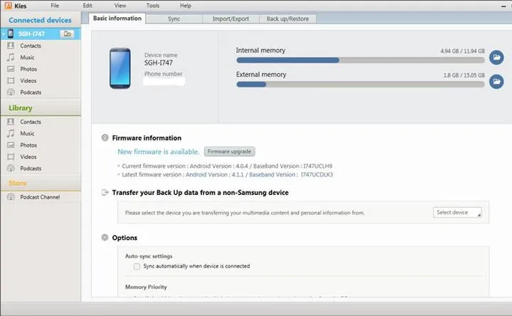 Kopia zapasowa Samsung