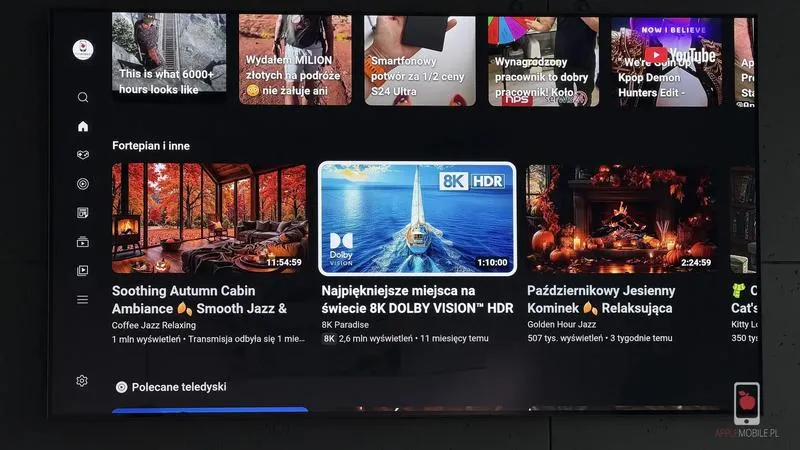 Oglądanie YouTube na telewizorze